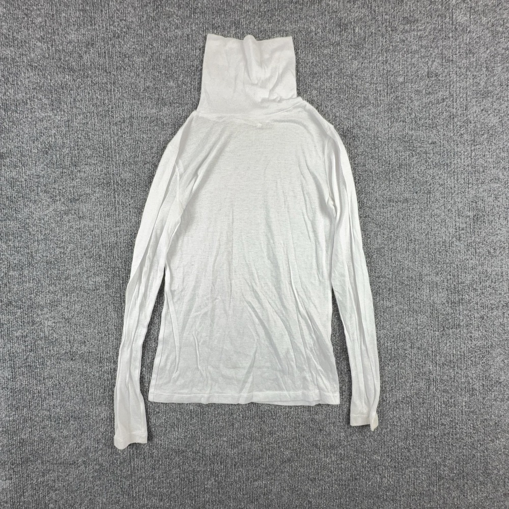 Nine 1 Eight Shirt Womens Small White Turtleneck Long Sleeve Lightweight Top‎